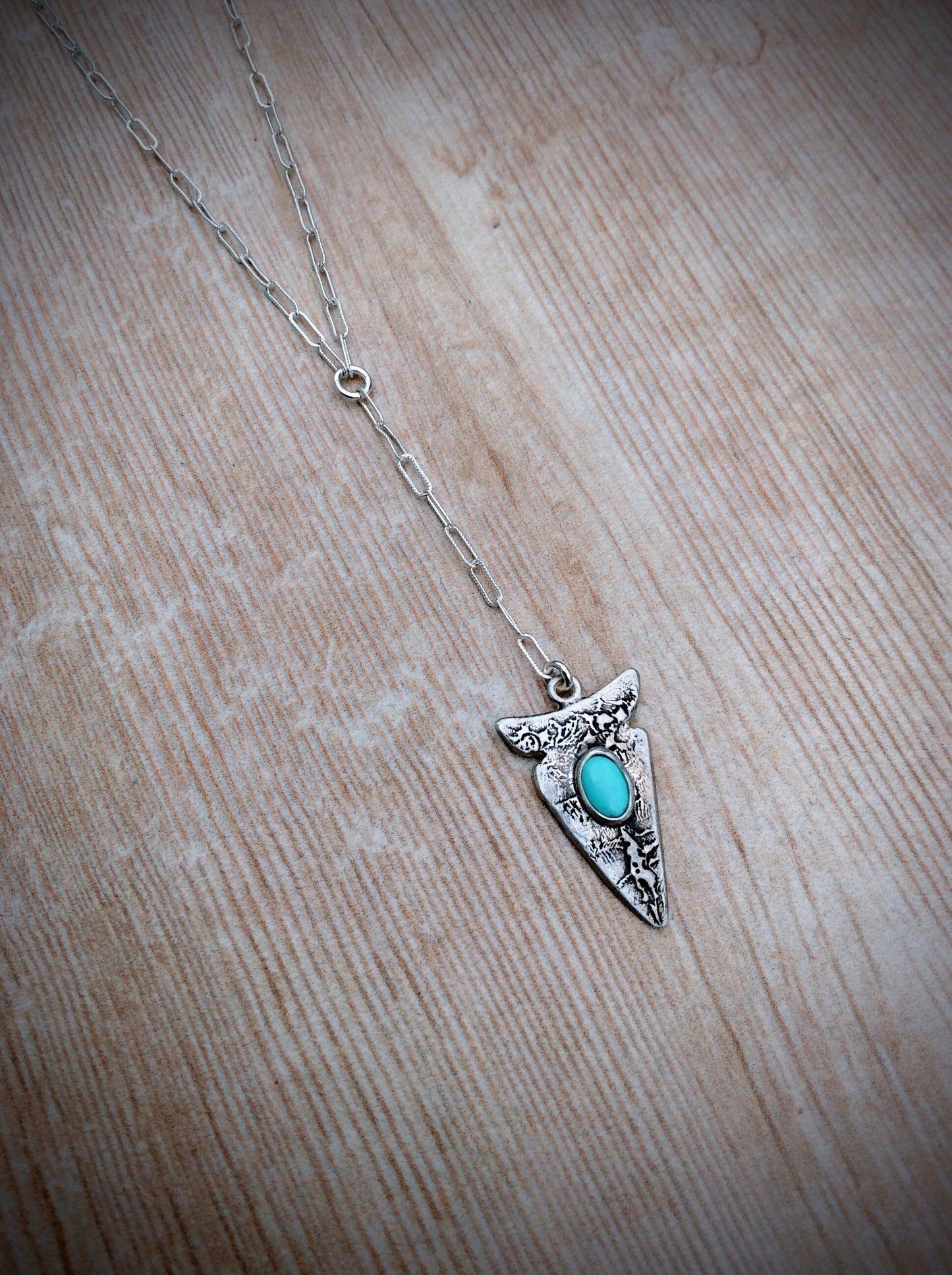 Turquoise Arrowhead Lariat Necklace