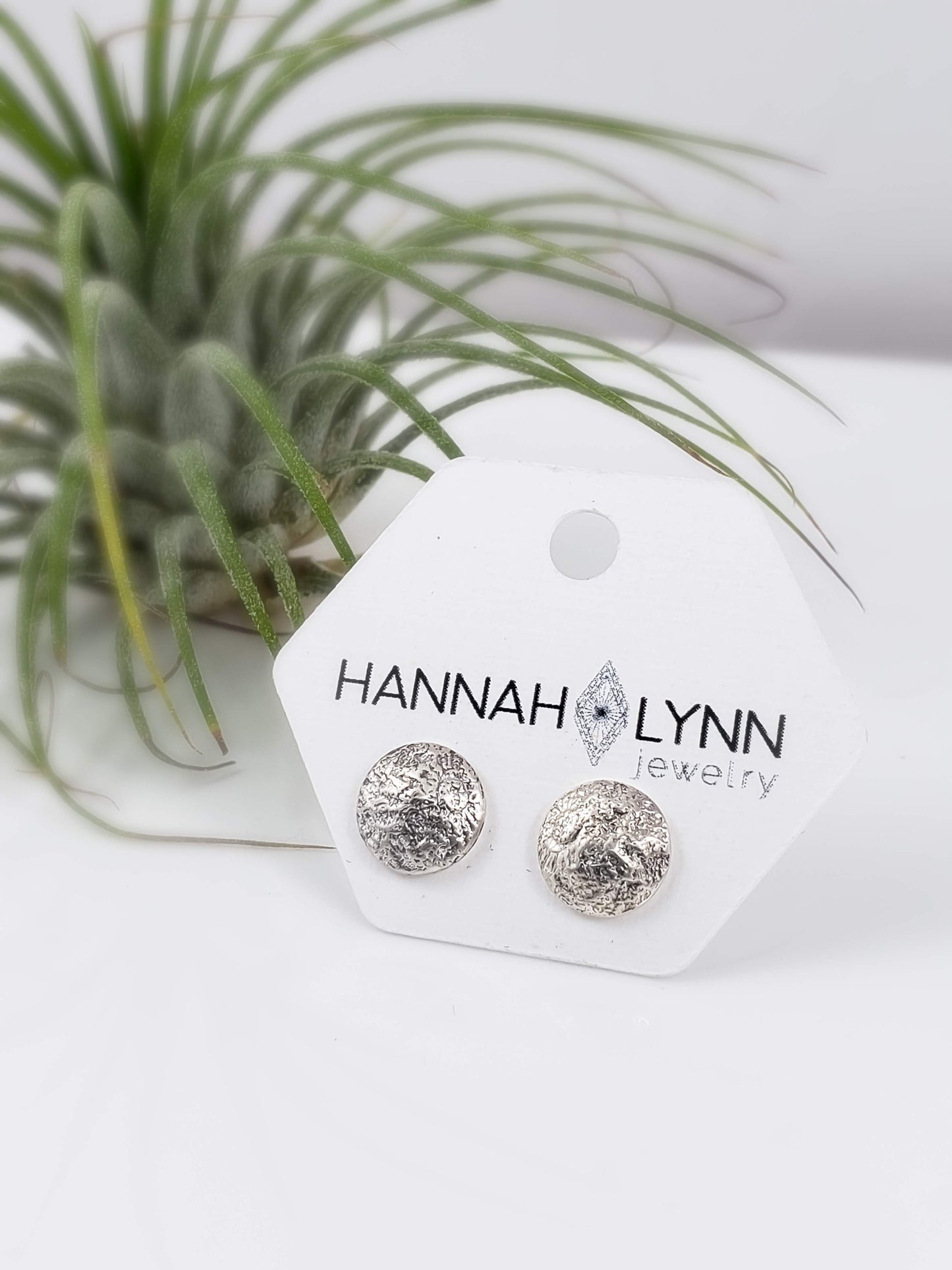 Moon Child Stud Earrings - Silver or Bronze