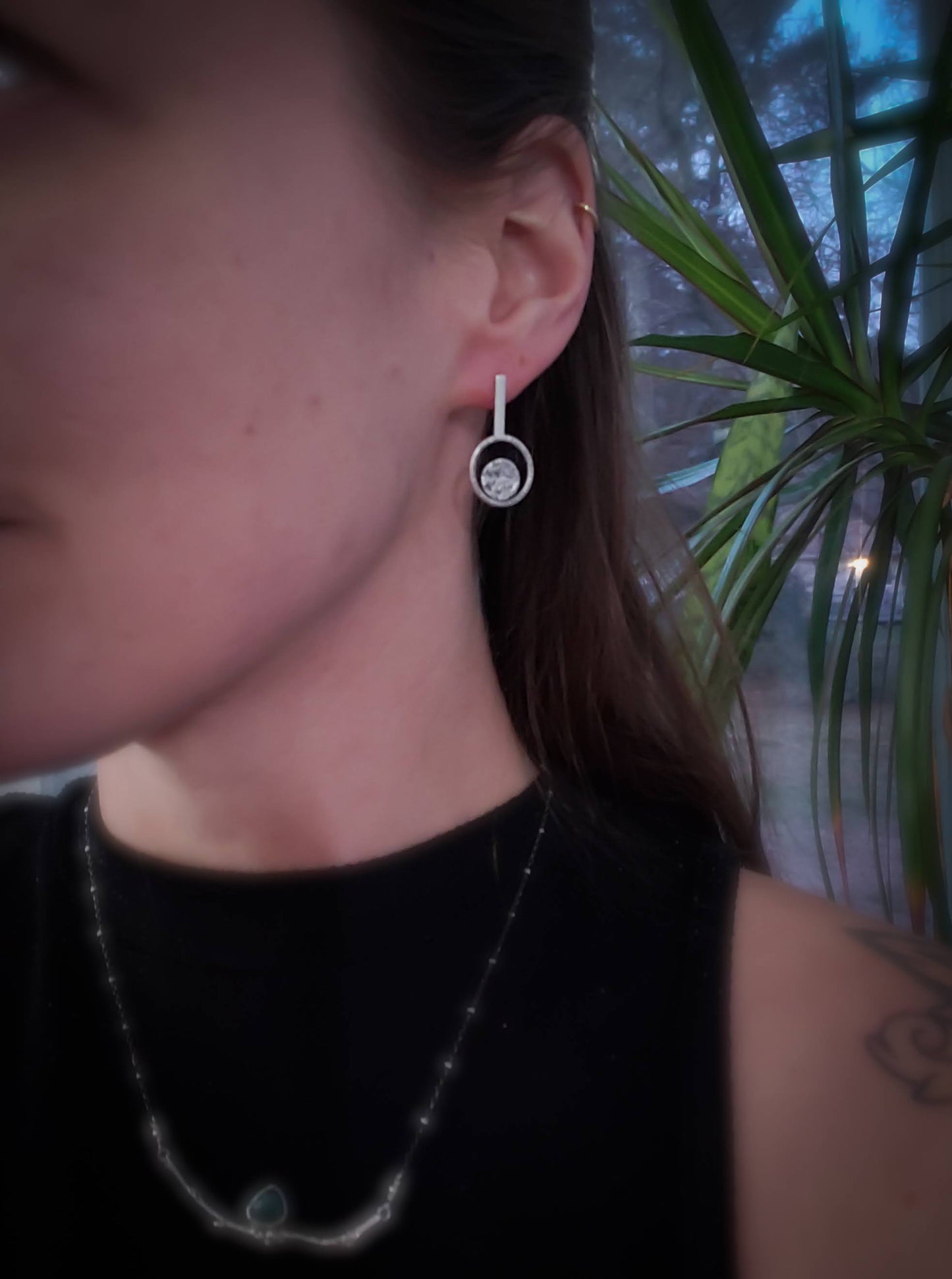 Moons Orbit Stud Earrings