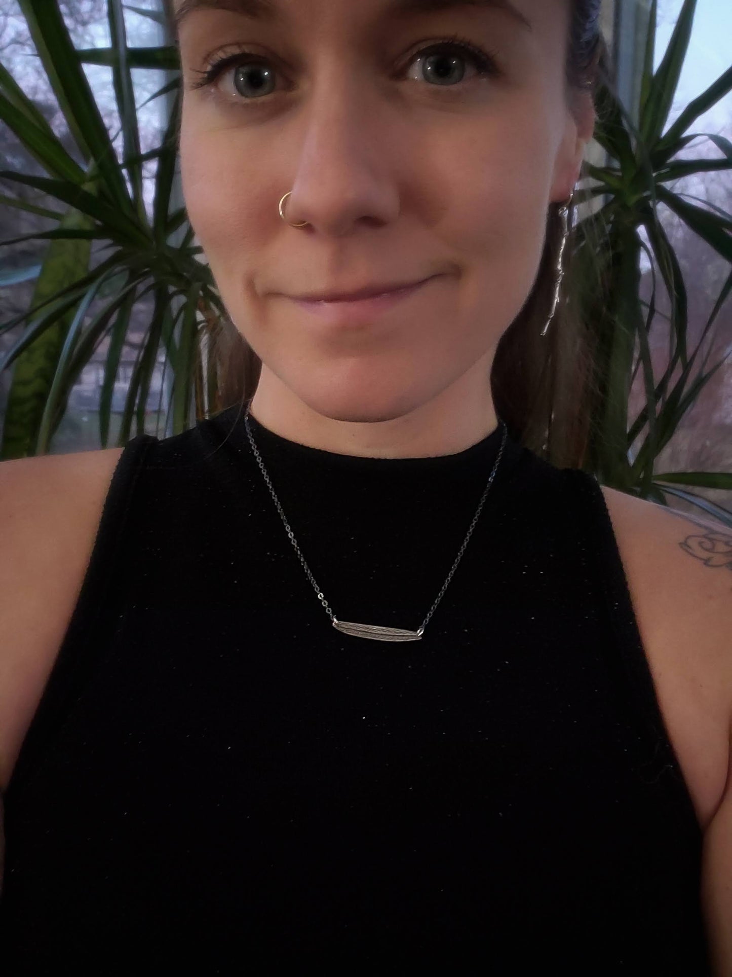 Rosemary Leaf Bar Necklace