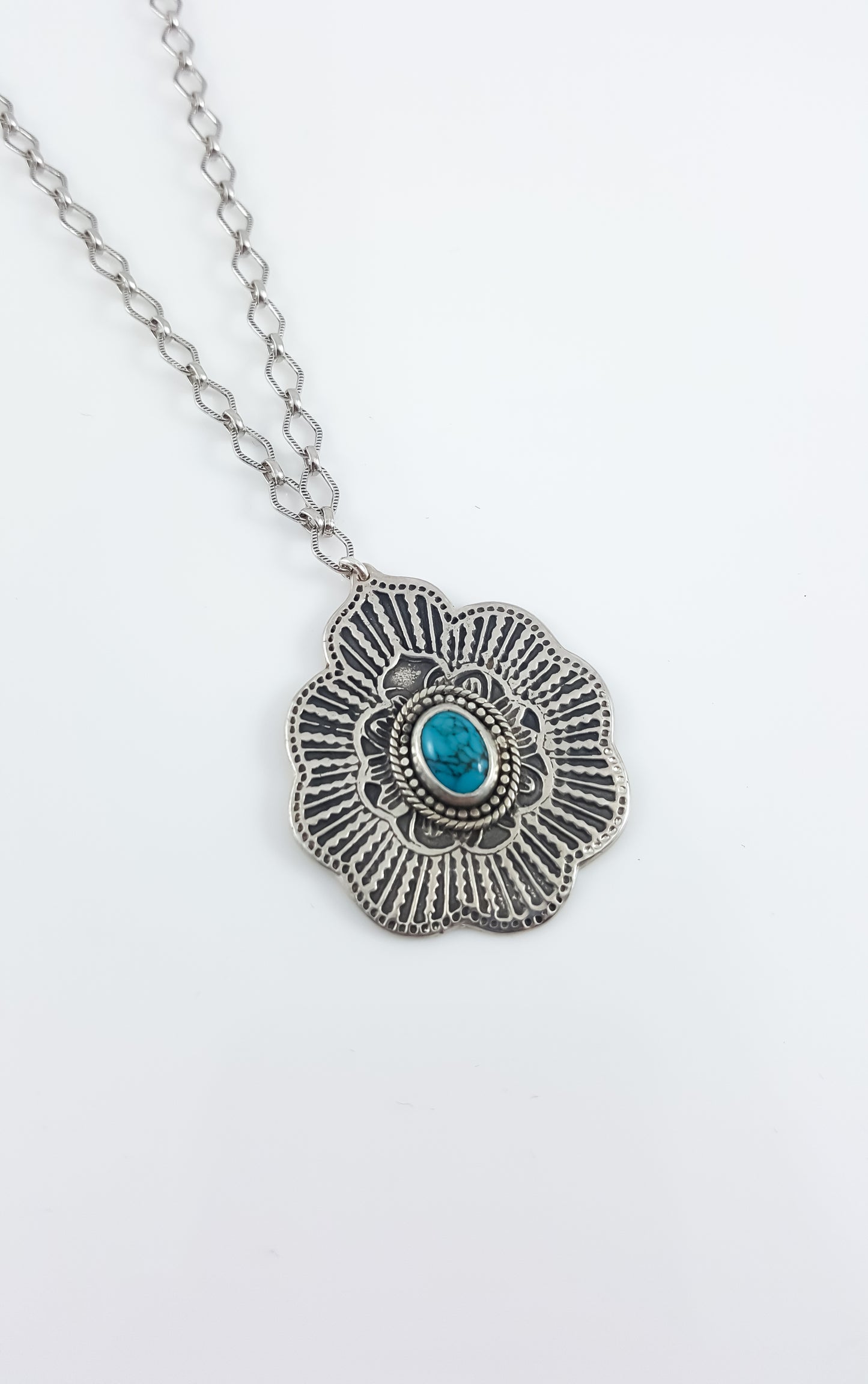 Turquoise Mandala Necklace