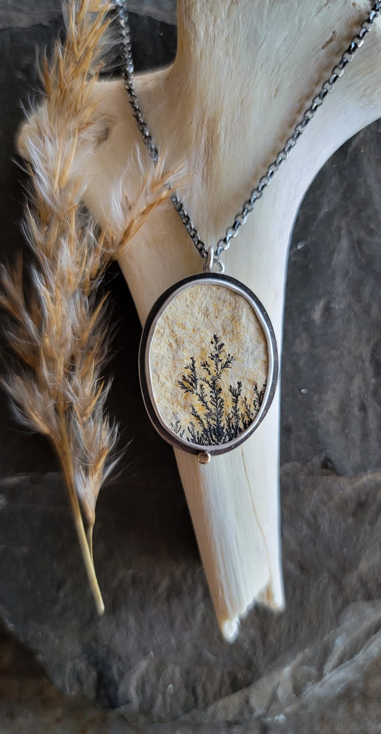 Dendritic Limestone Necklace