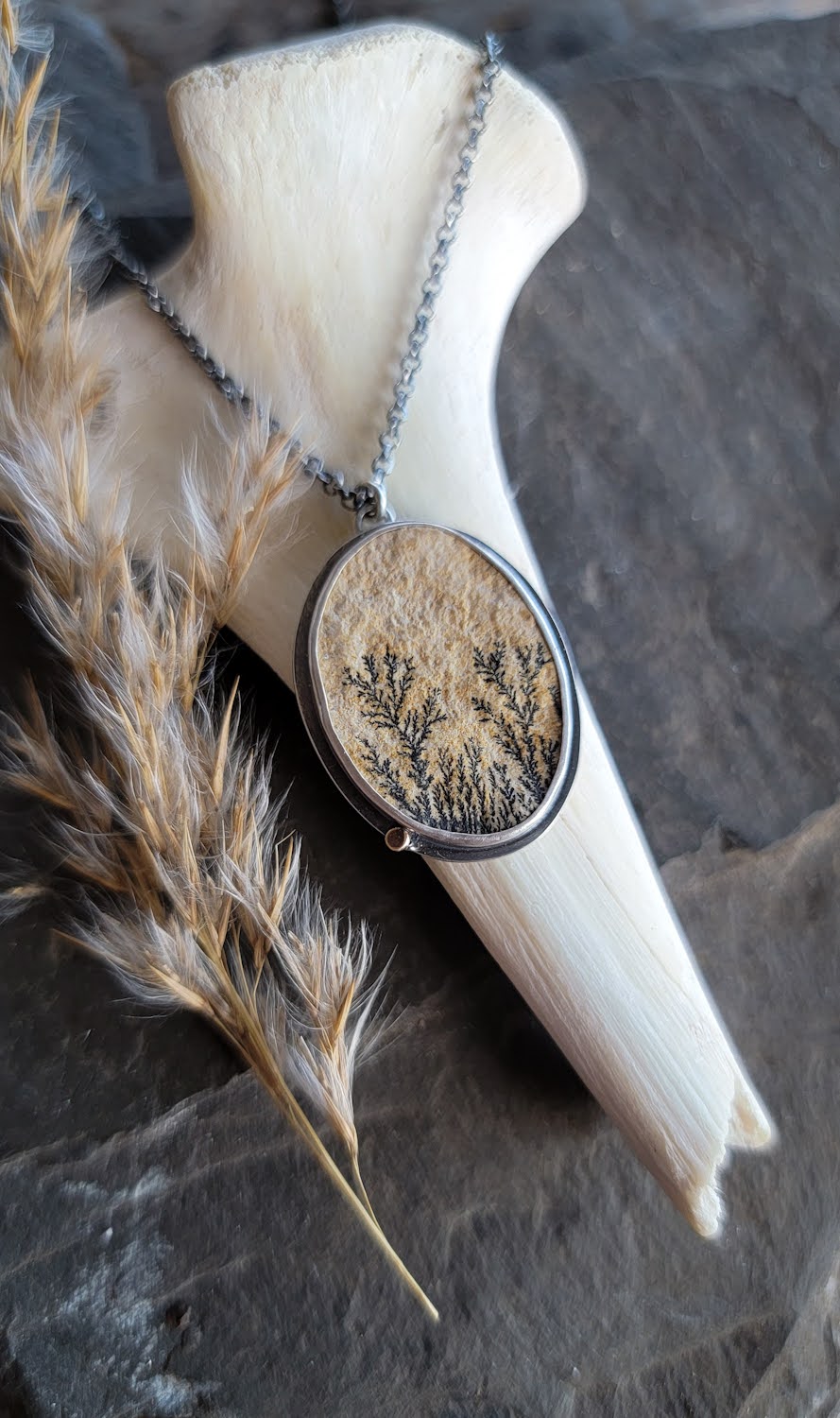 Dendritic Limestone Necklace