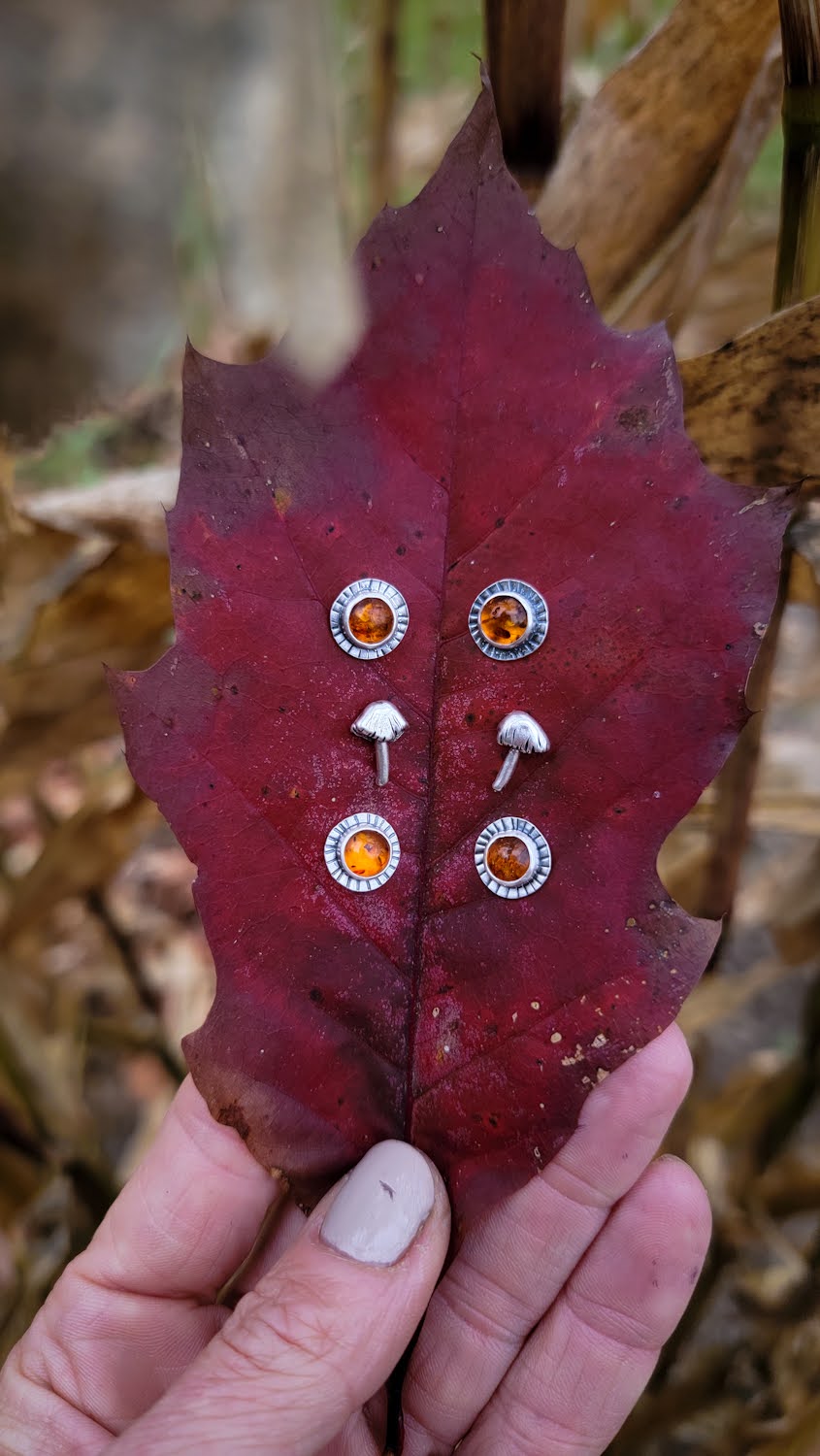 Amber Stud Earrings