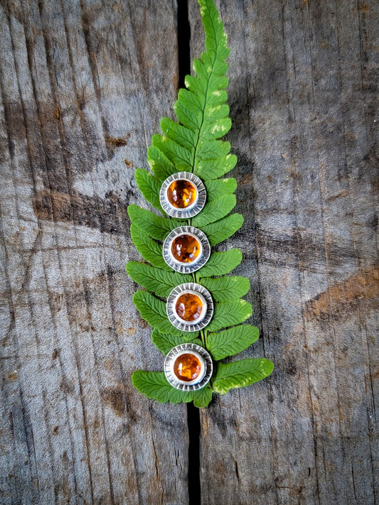 Amber Stud Earrings