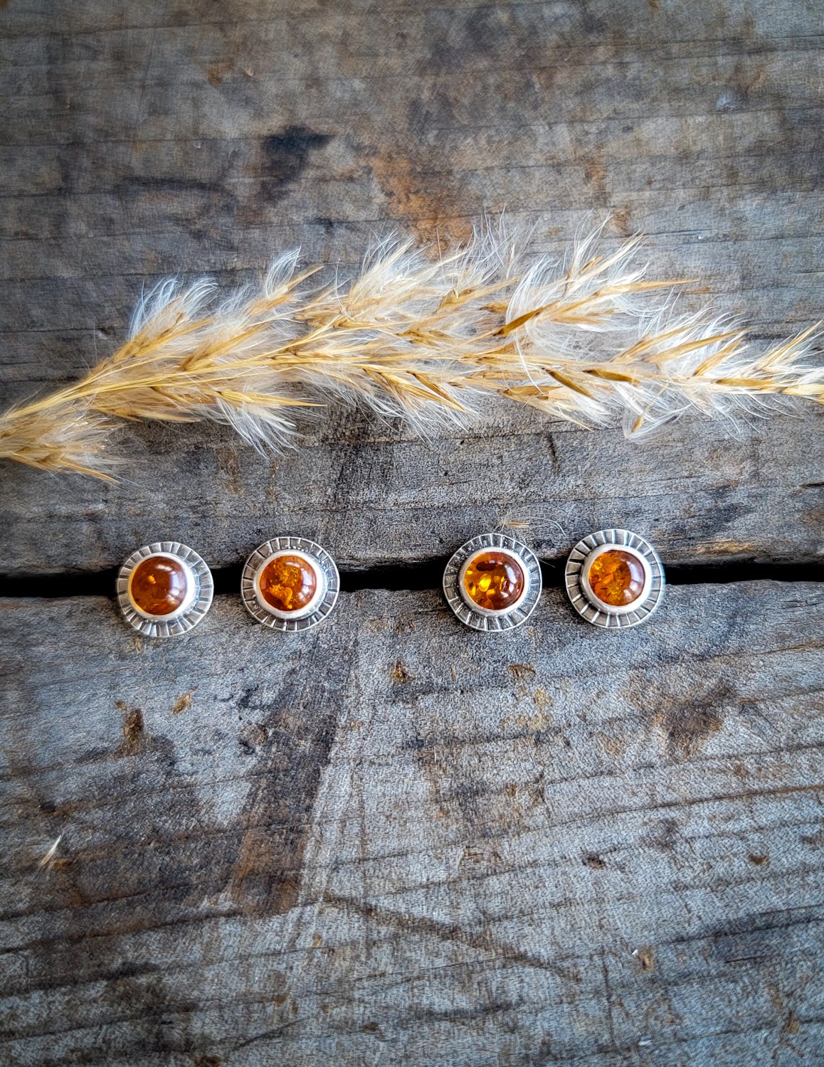 Amber Stud Earrings