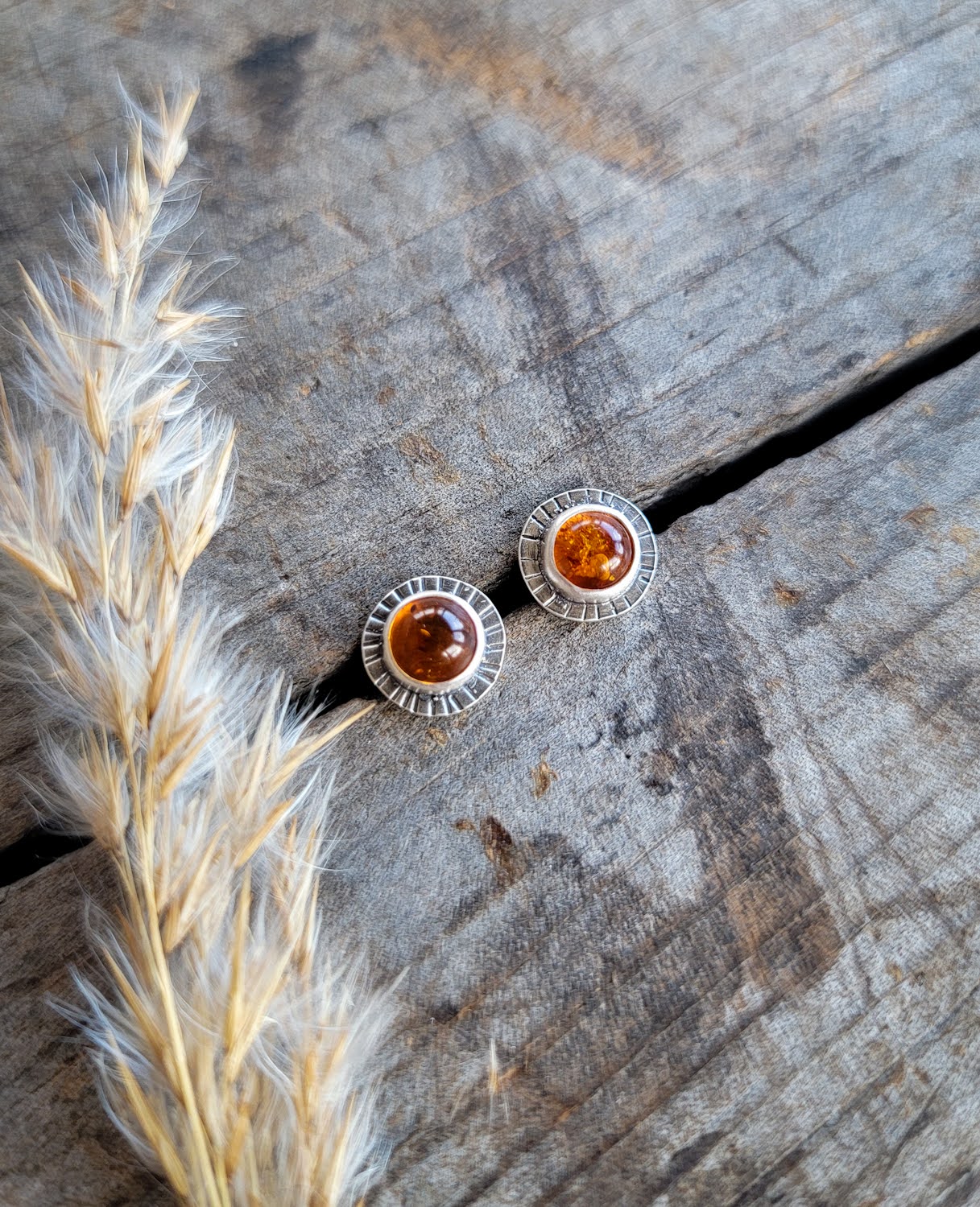 Amber Stud Earrings