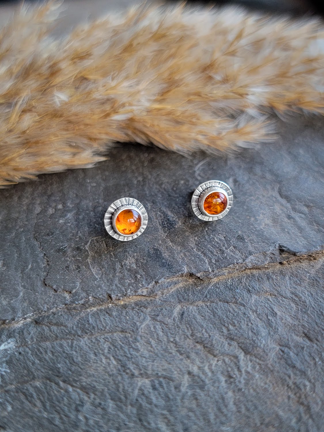 Amber Stud Earrings