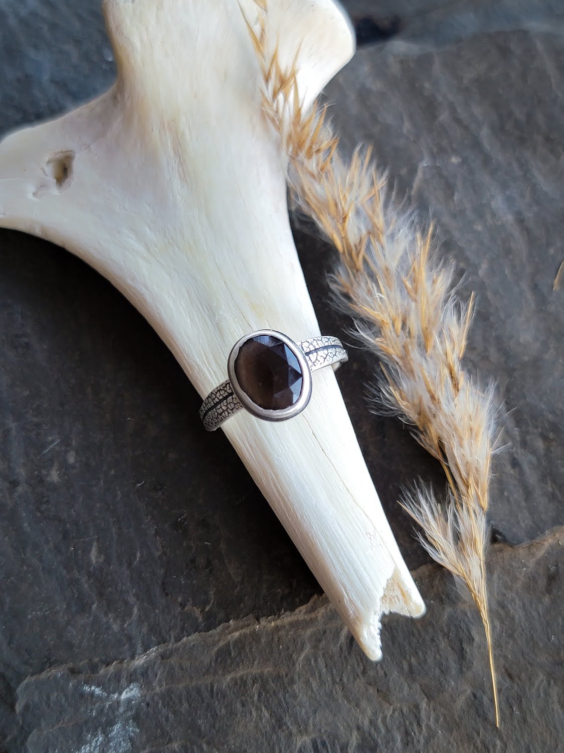 Smoky Quartz Rosemary Ring