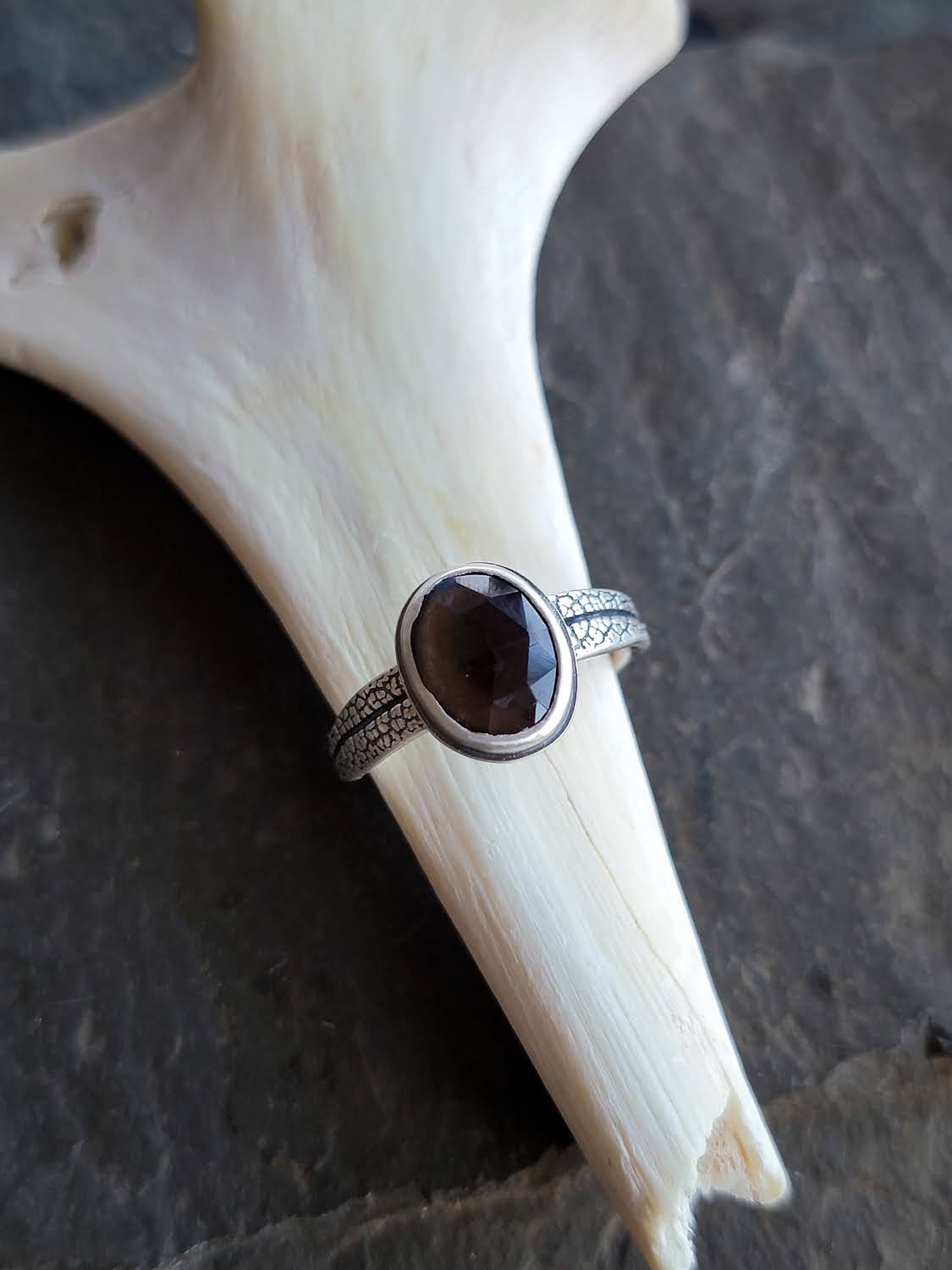 Smoky Quartz Rosemary Ring