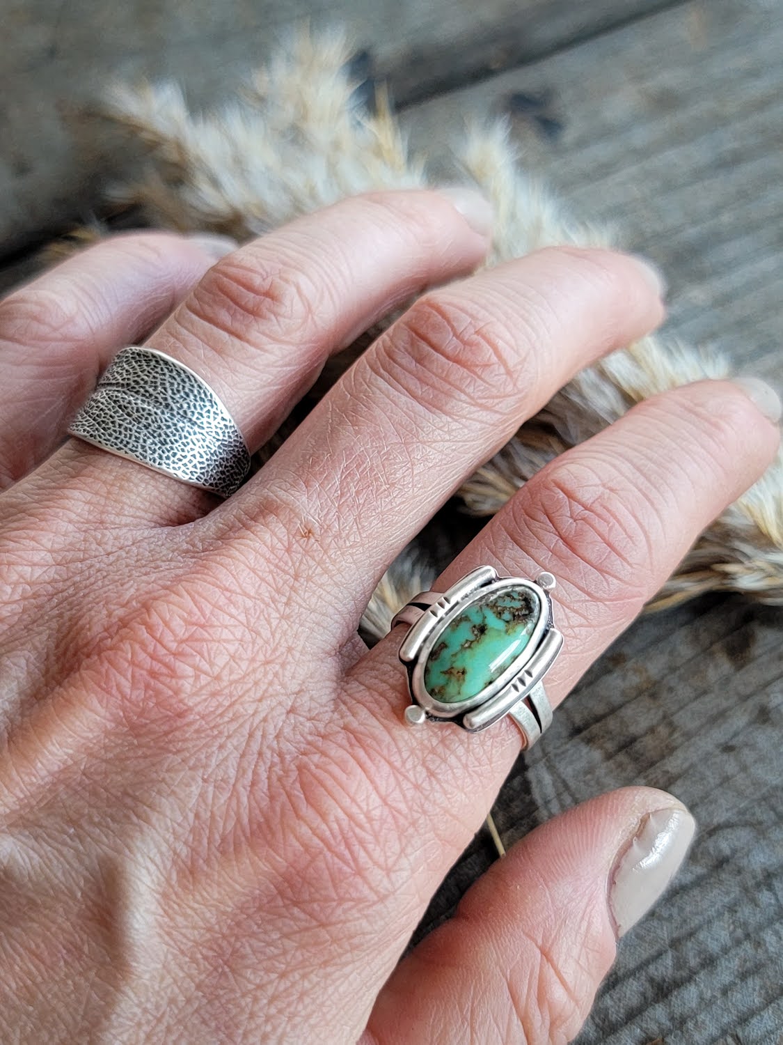 Sage Leaf Saddle Ring