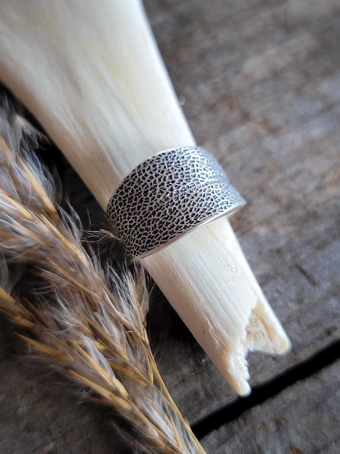 Sage Leaf Saddle Ring