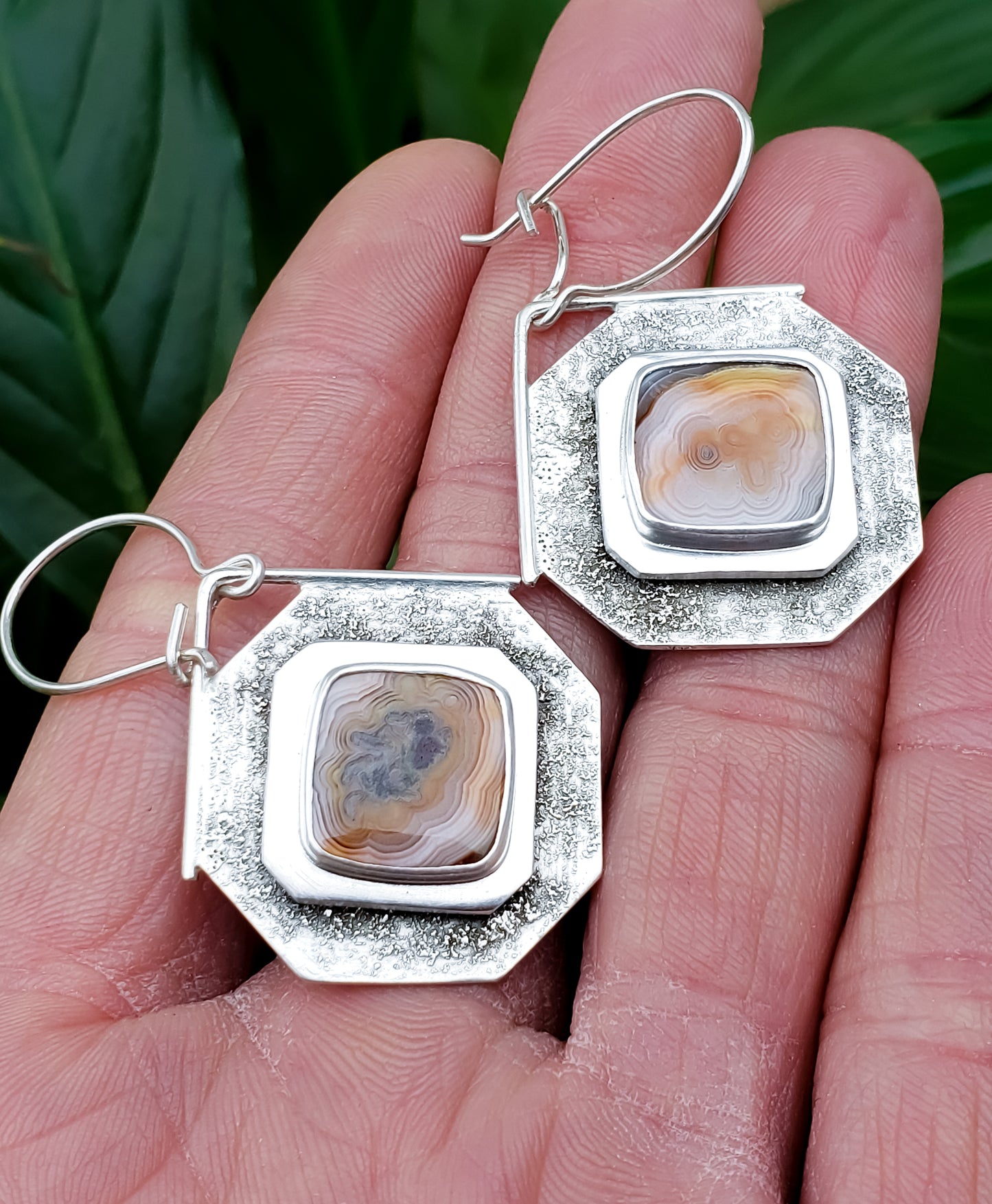 Crazy Lace Agate "Grit" Earrings