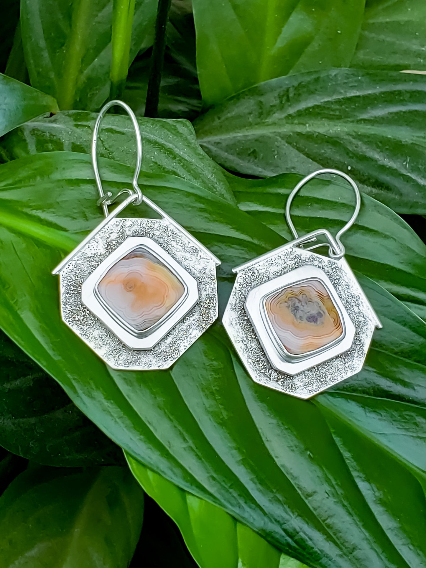 Crazy Lace Agate "Grit" Earrings