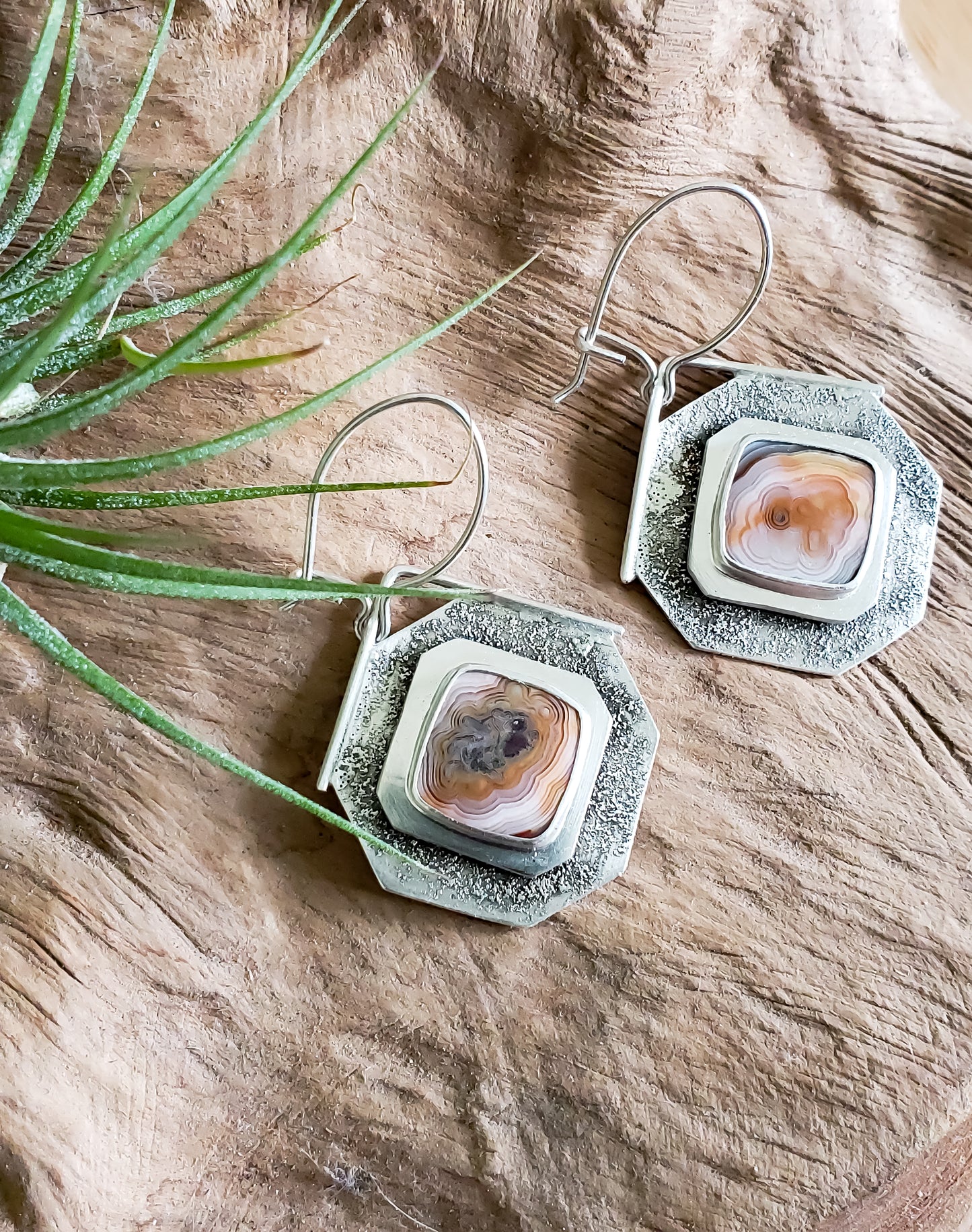 Crazy Lace Agate "Grit" Earrings