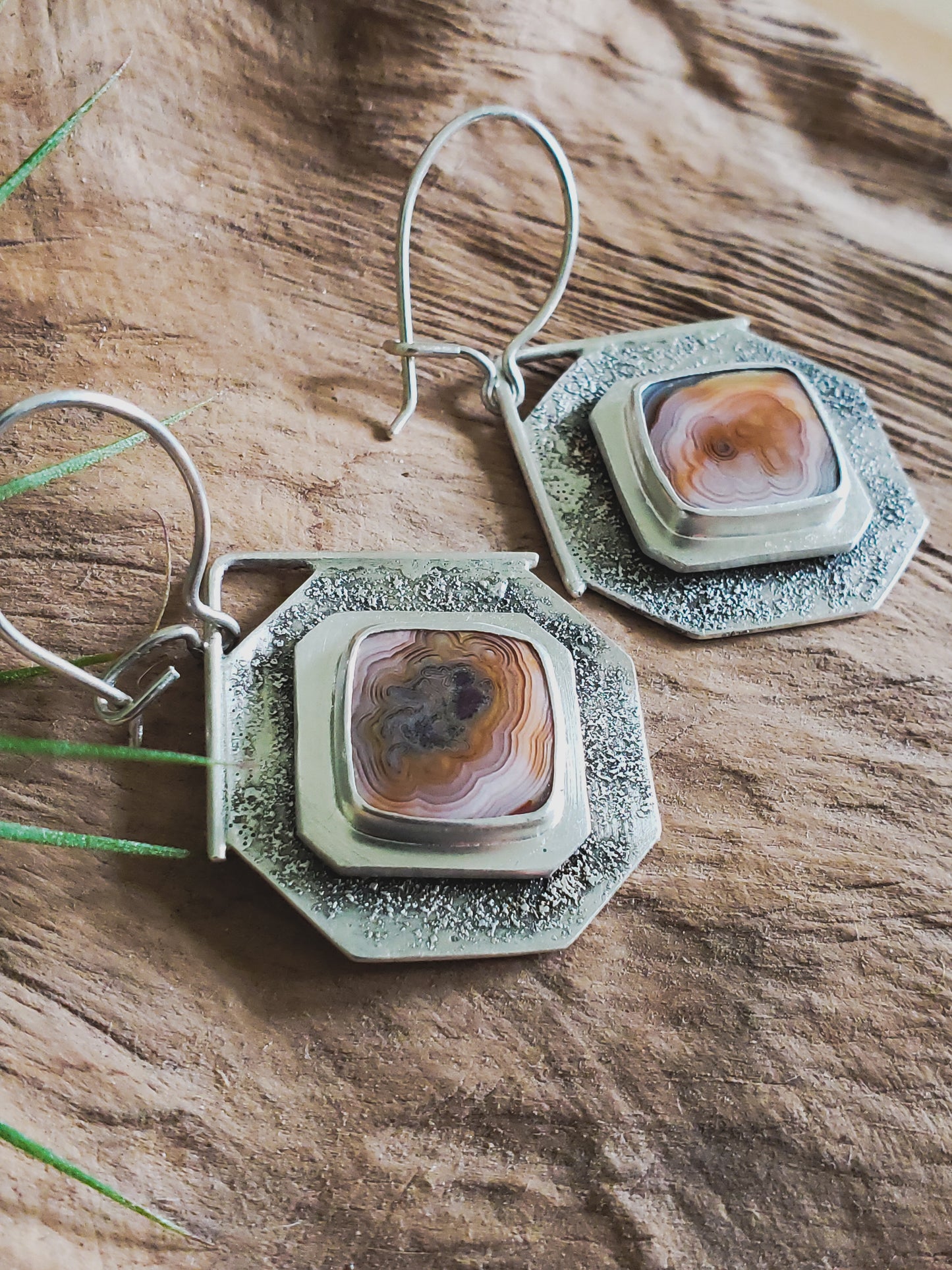 Crazy Lace Agate "Grit" Earrings