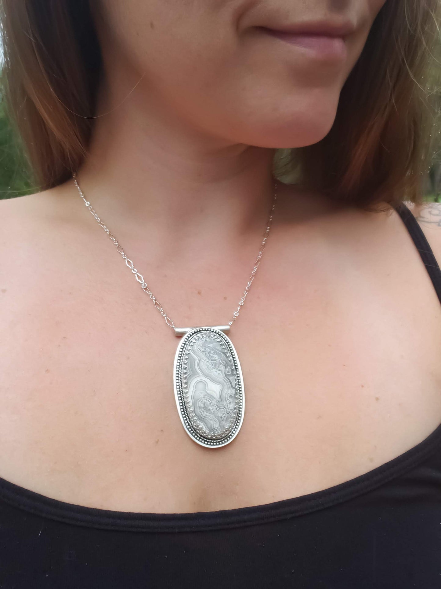 Crazy Lace Agate Statement Necklace