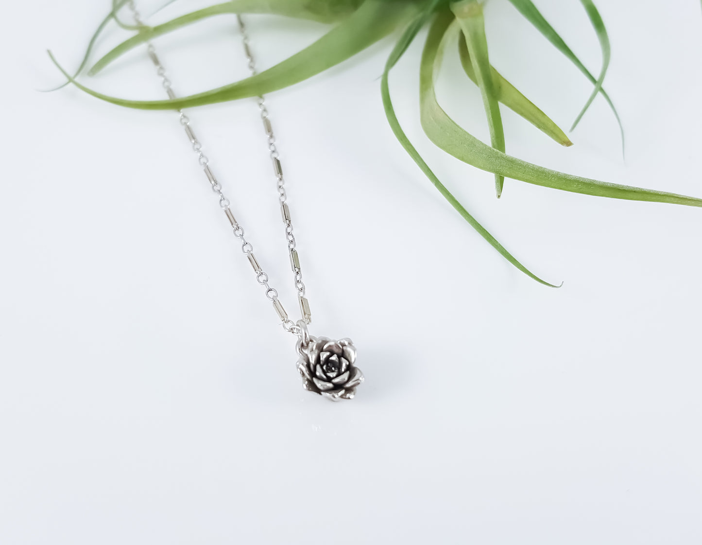 Dainty Succulent Bud Necklace