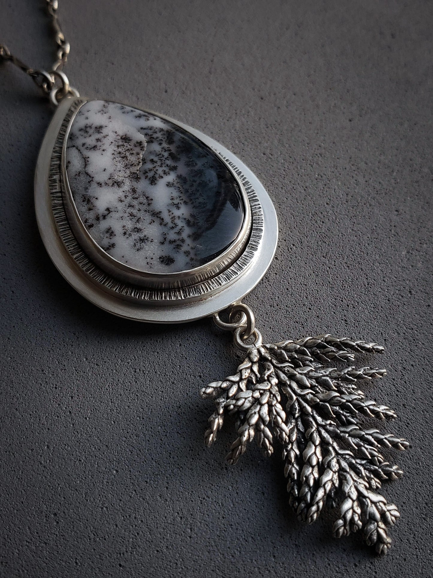 Dendritic Opal Evergreen Necklace