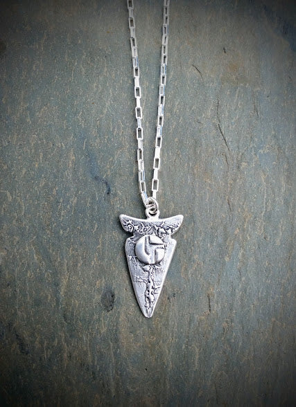 Disco Biscuits Arrow Head Necklace