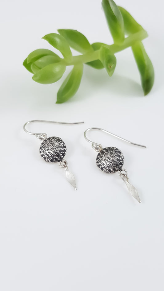 Flower of Life Drop Earrings
