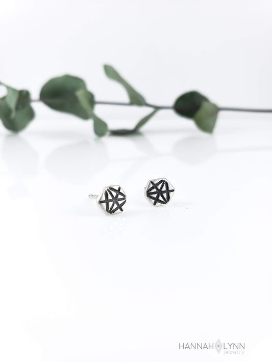 Geometric Merkaba Stud Earrings