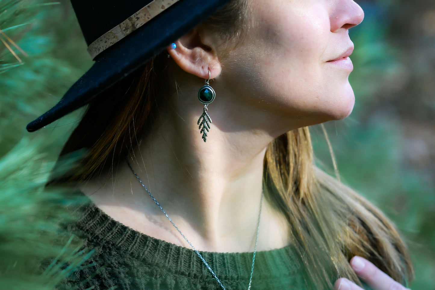 Emerald Cedar Earrings