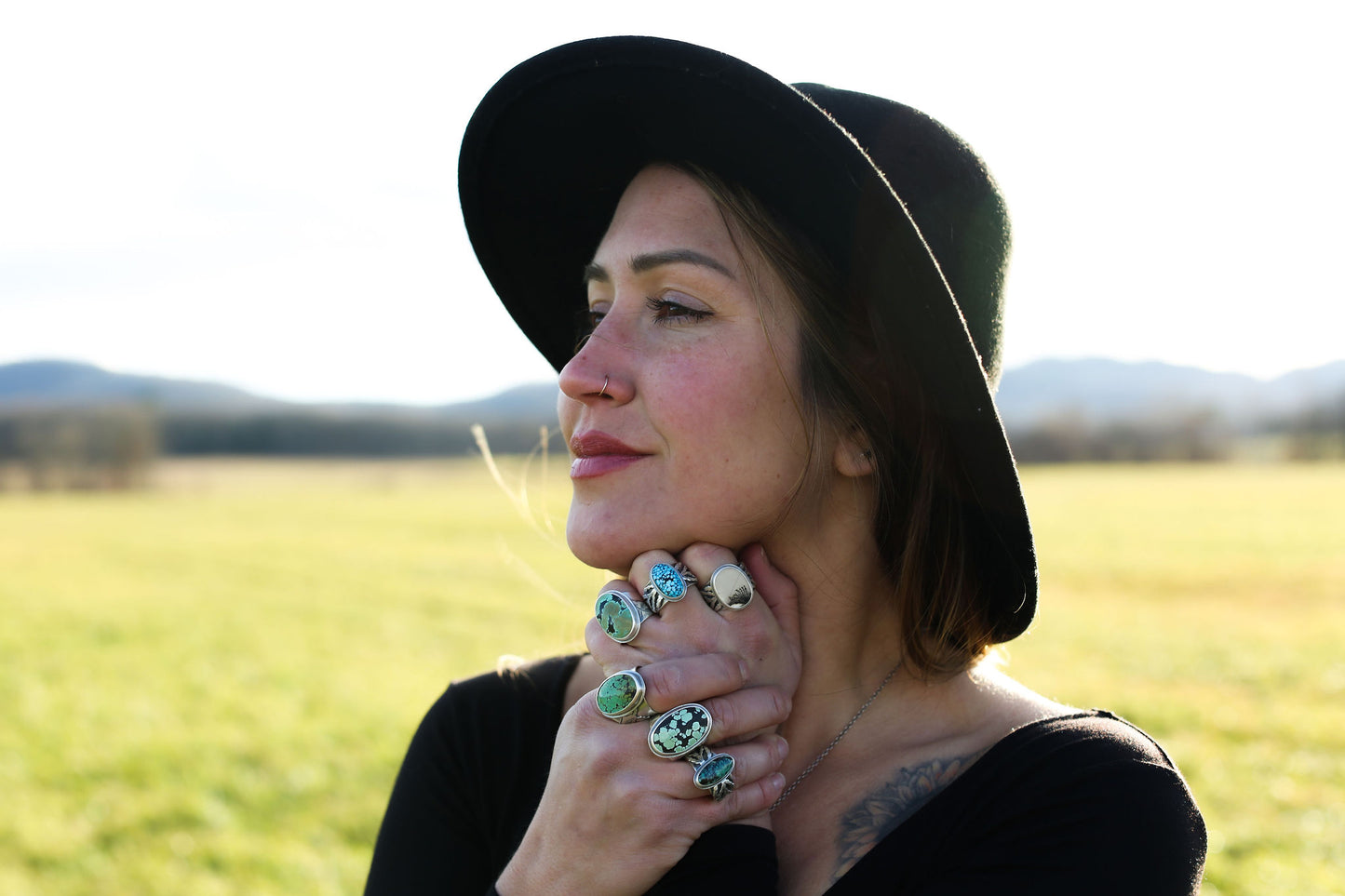 Dendritic Agate Cedar Ring