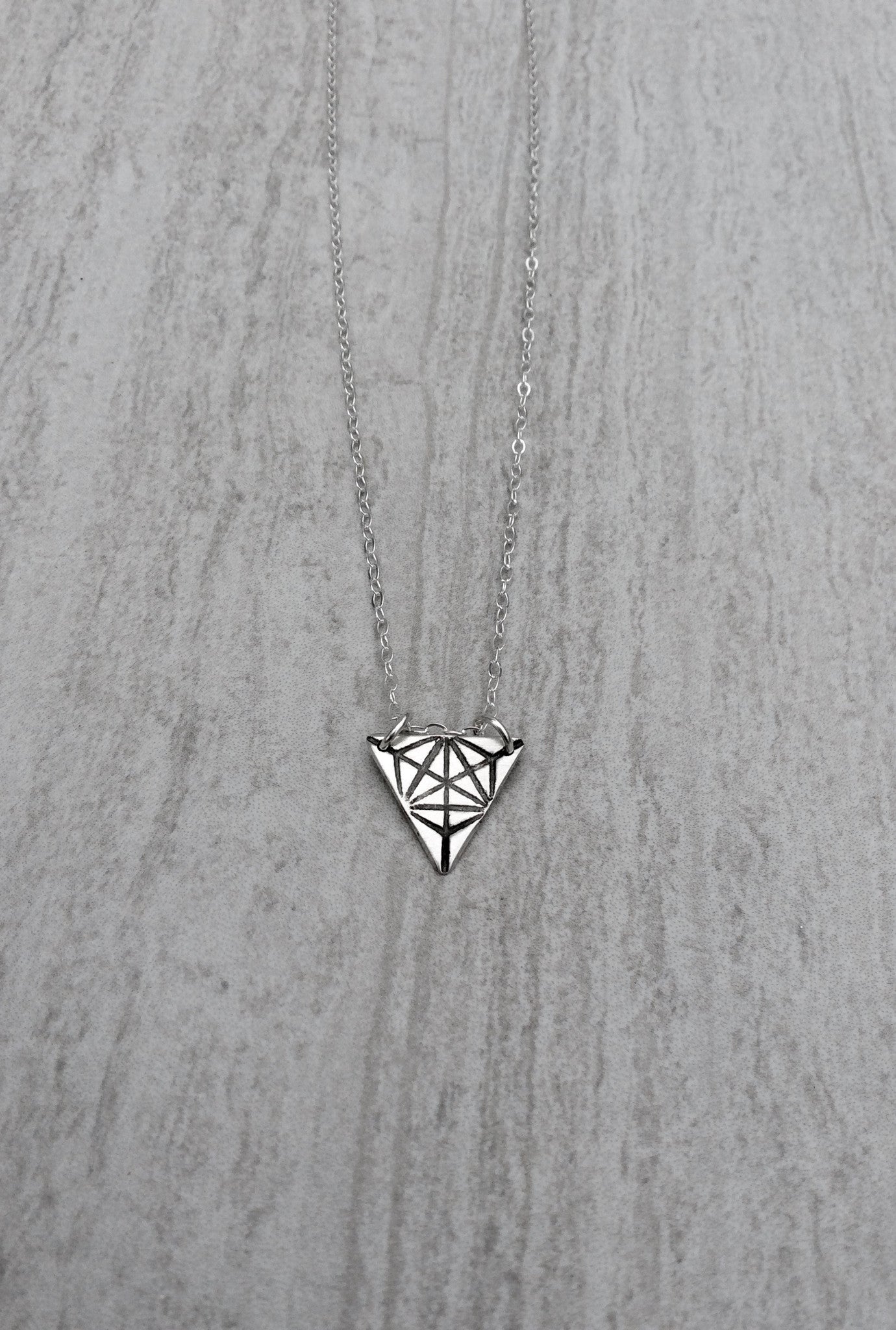 Sacred Geometry Triangle Merkaba Necklace