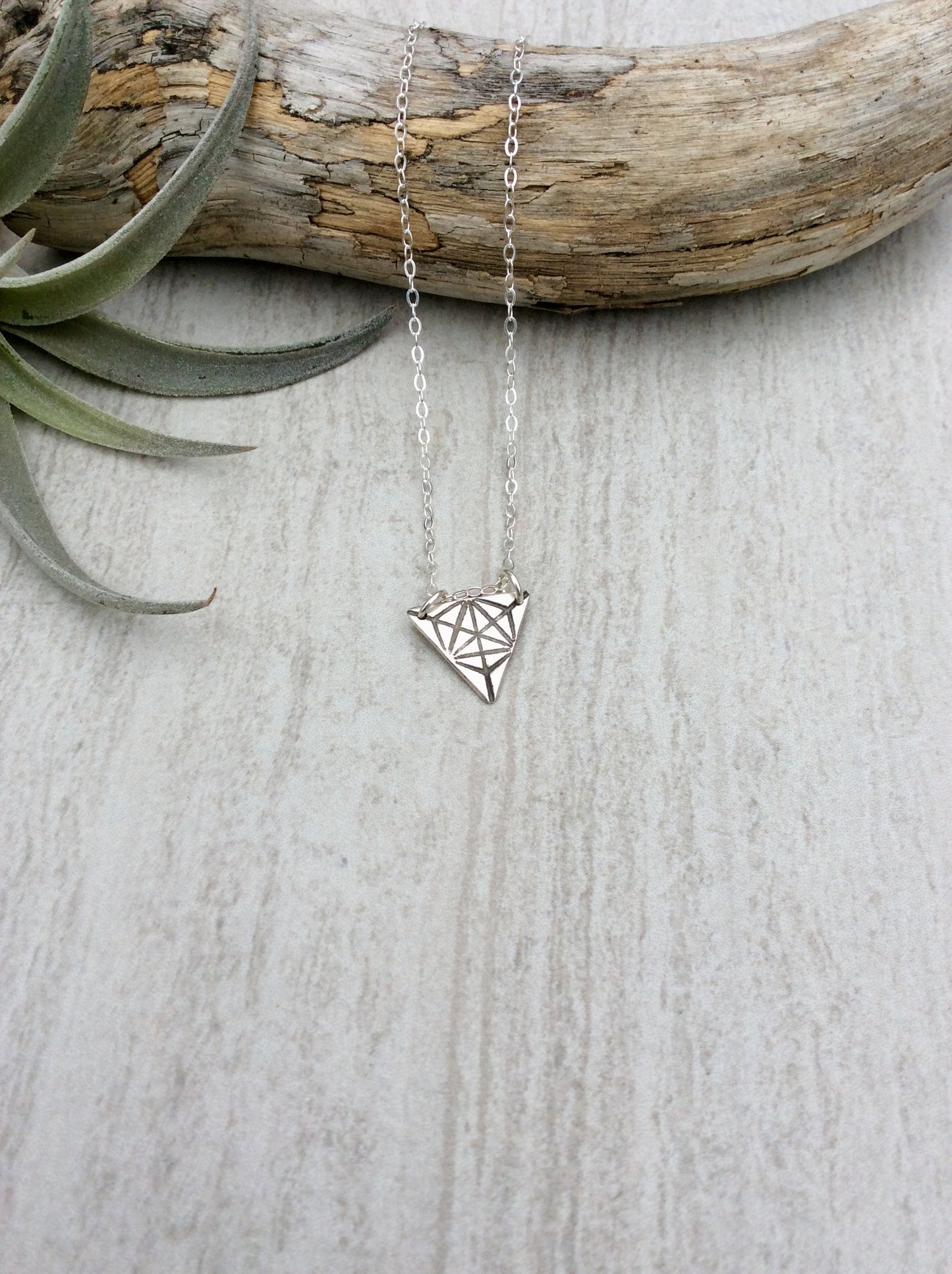 Sacred Geometry Triangle Merkaba Necklace