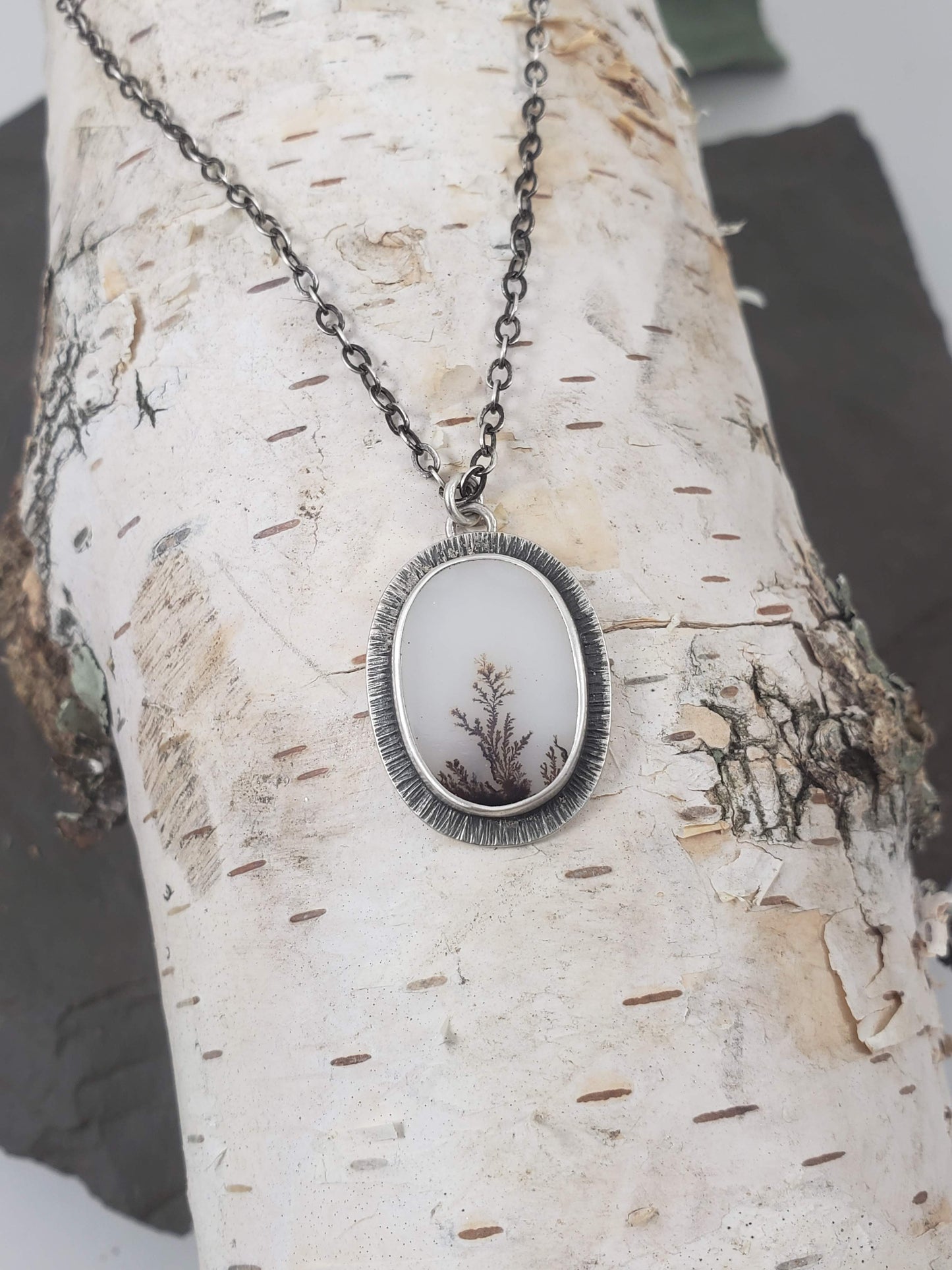 Dendritic Agate Necklace - Reserved for Lisa