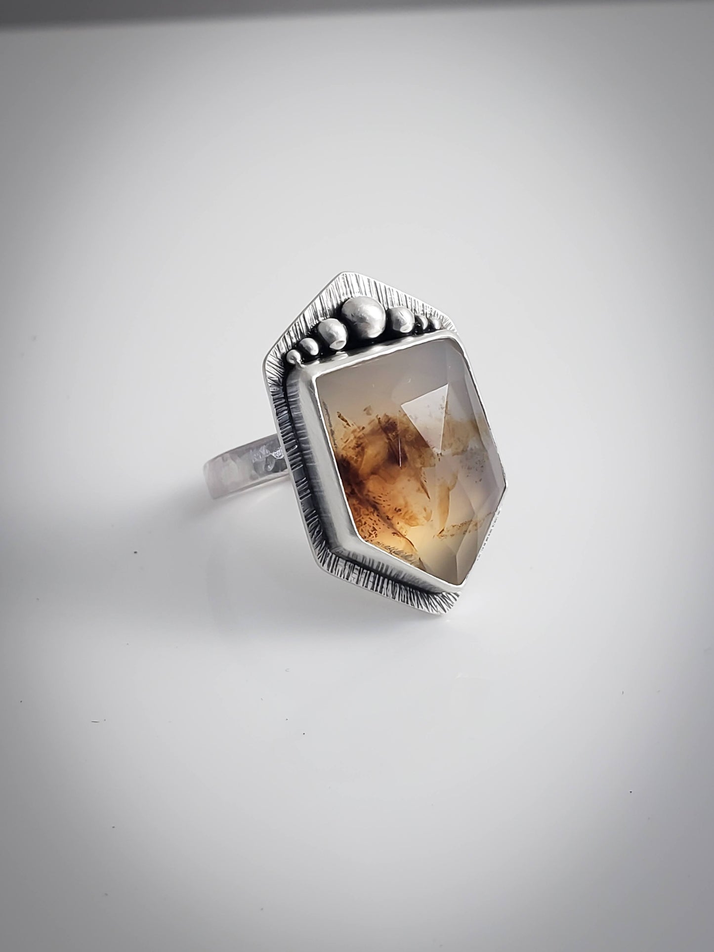 Custom Montana Agate Ring Reserved for Mike