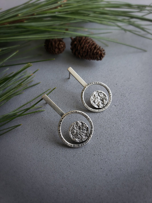 Moons Orbit Stud Earrings
