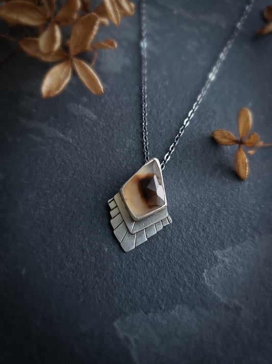 Montana Agate Art Deco Necklace