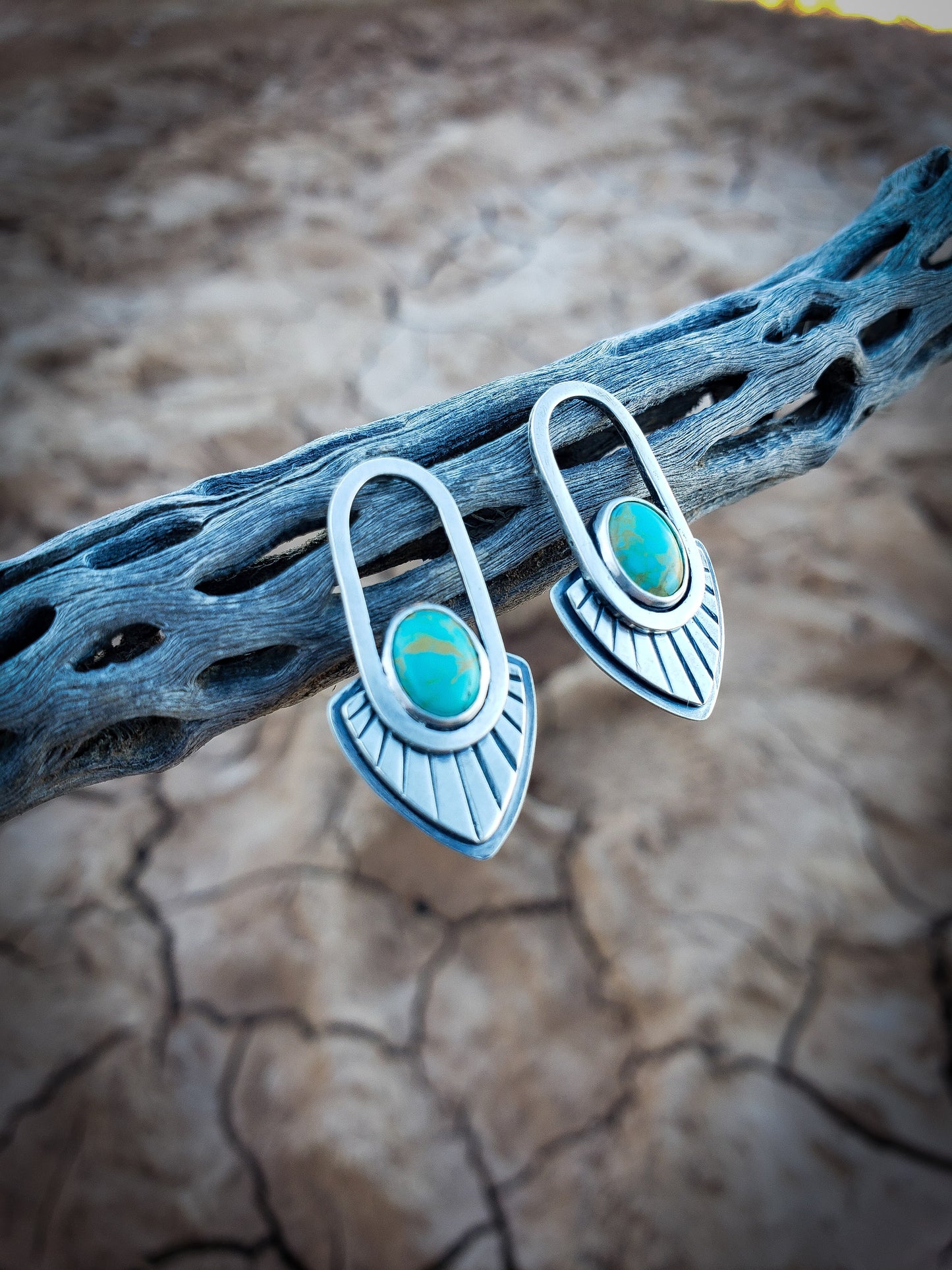 Art Deco Turquoise Stud Earrings