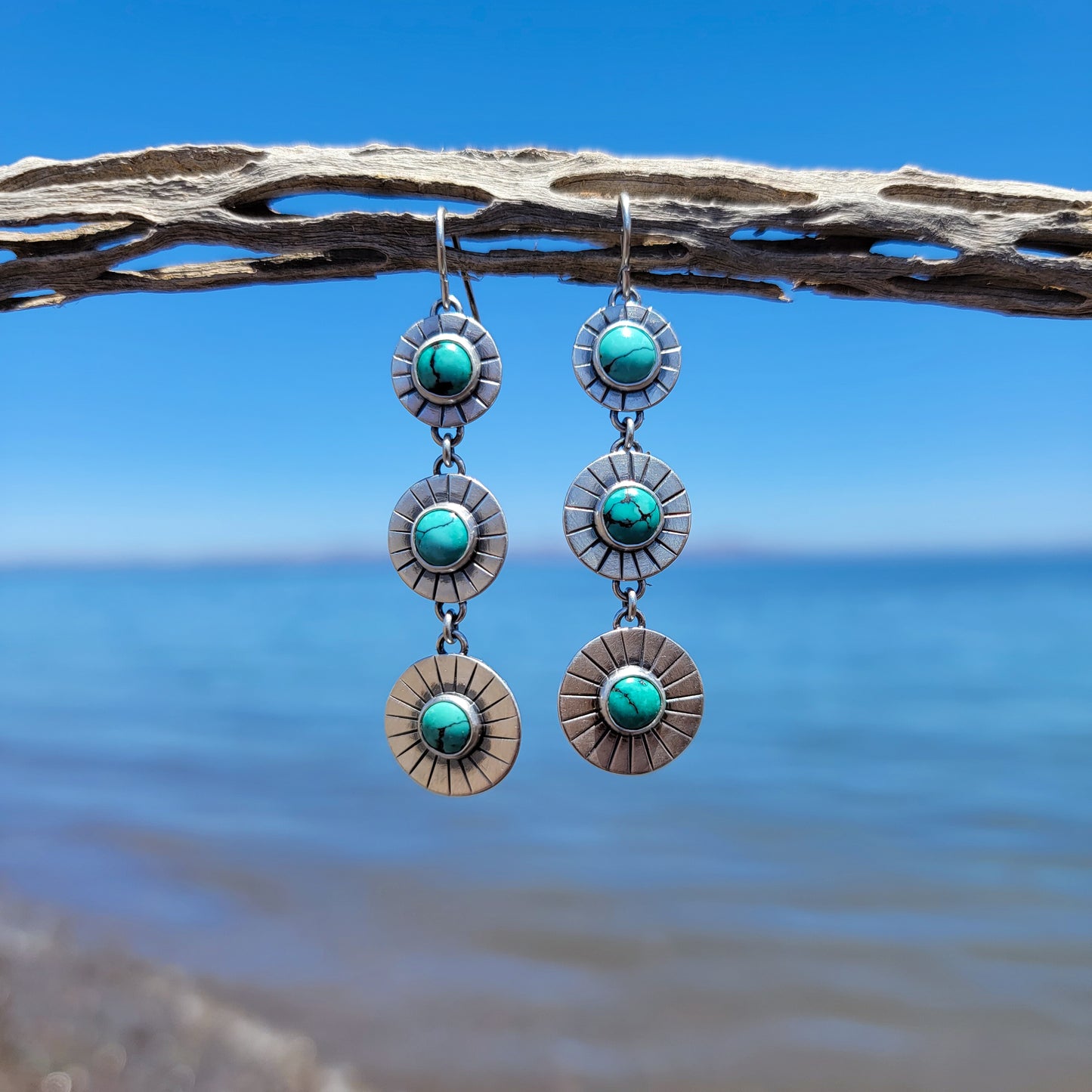 Turquoise Stepping Stone Earrings