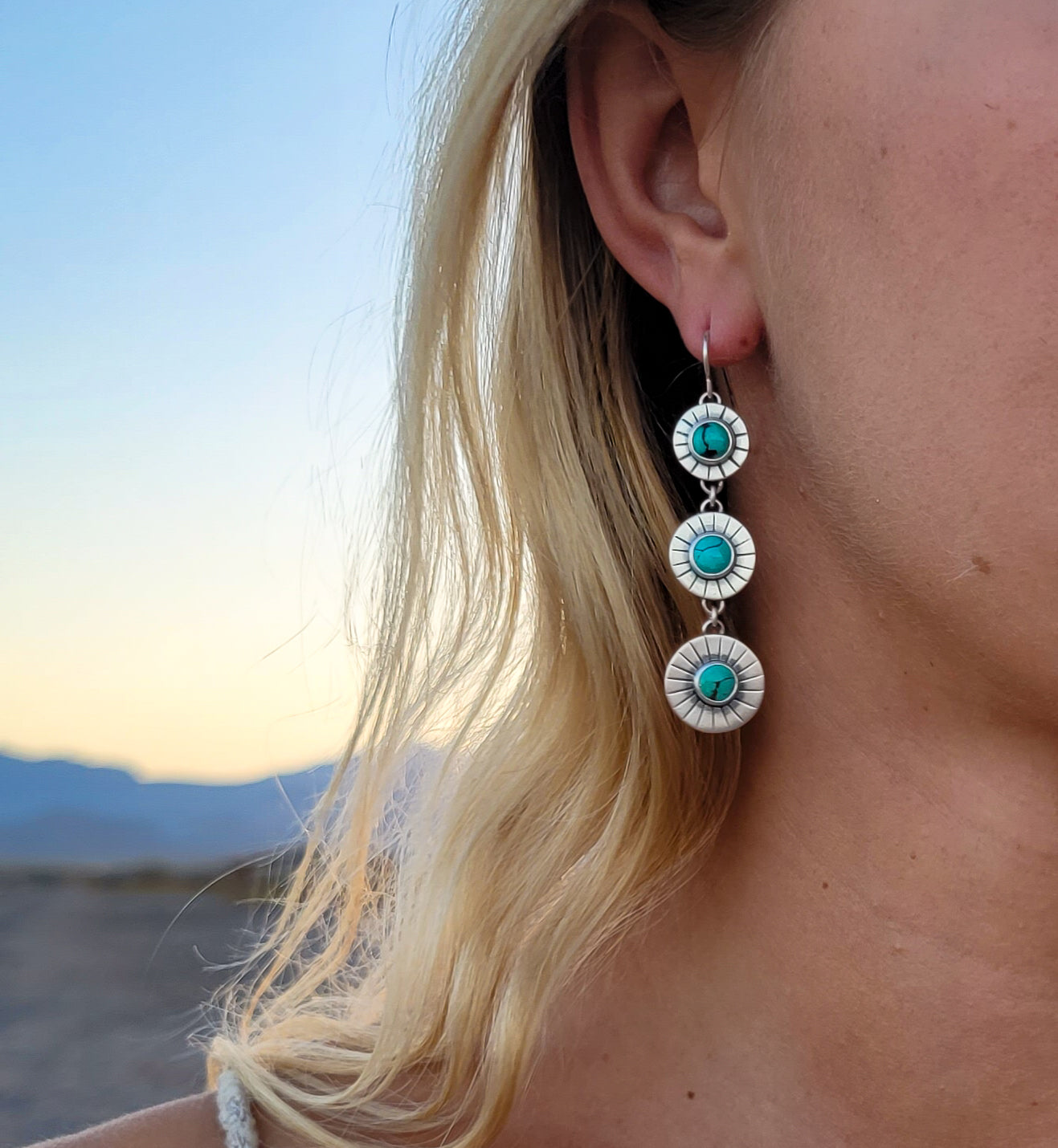 Turquoise Stepping Stone Earrings