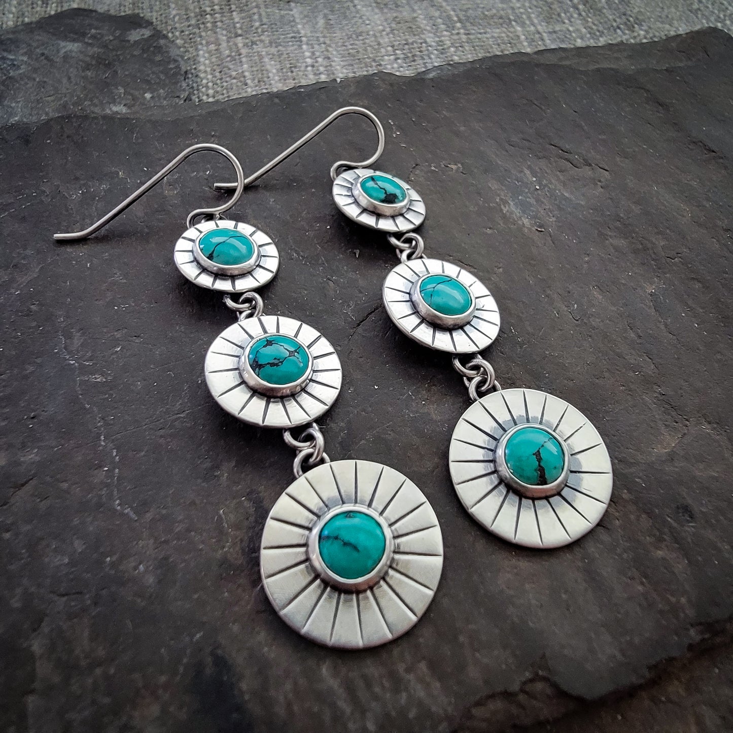 Turquoise Stepping Stone Earrings