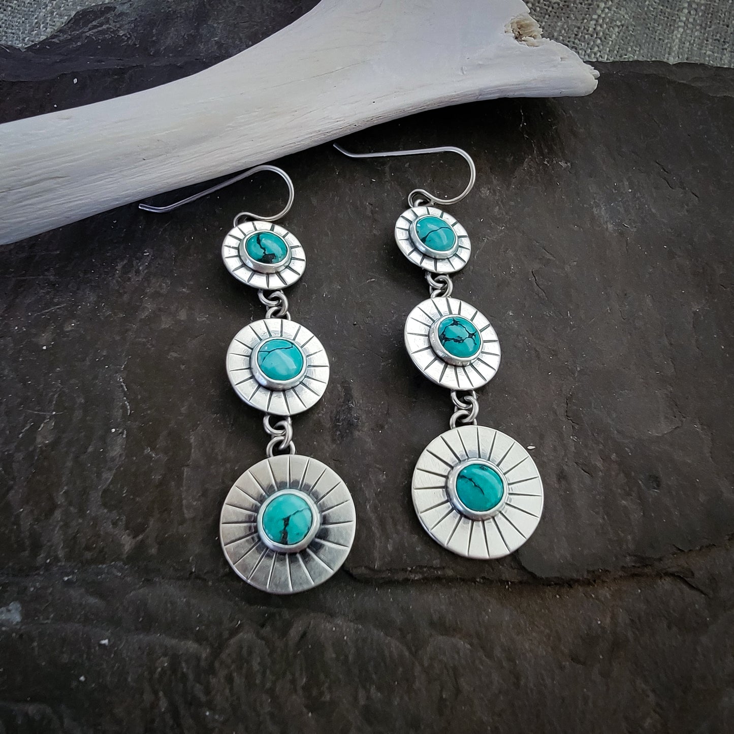 Turquoise Stepping Stone Earrings