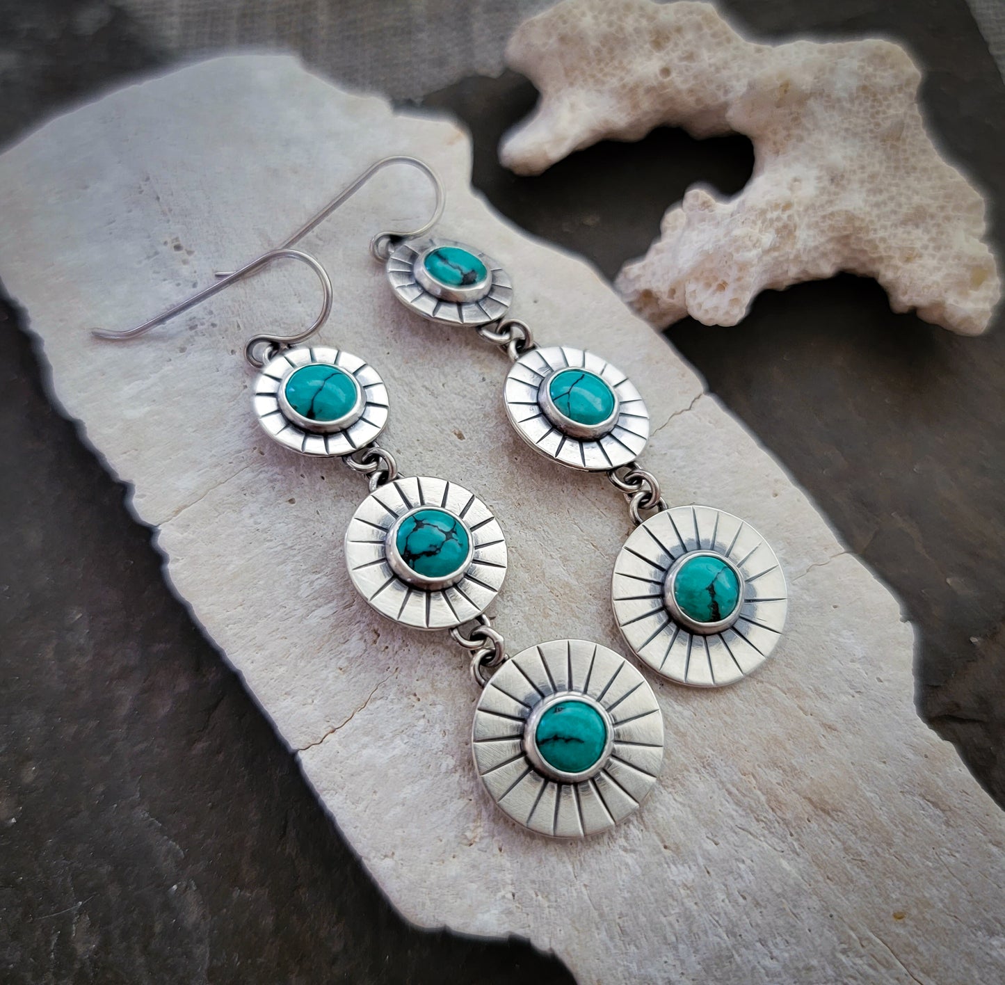 Turquoise Stepping Stone Earrings