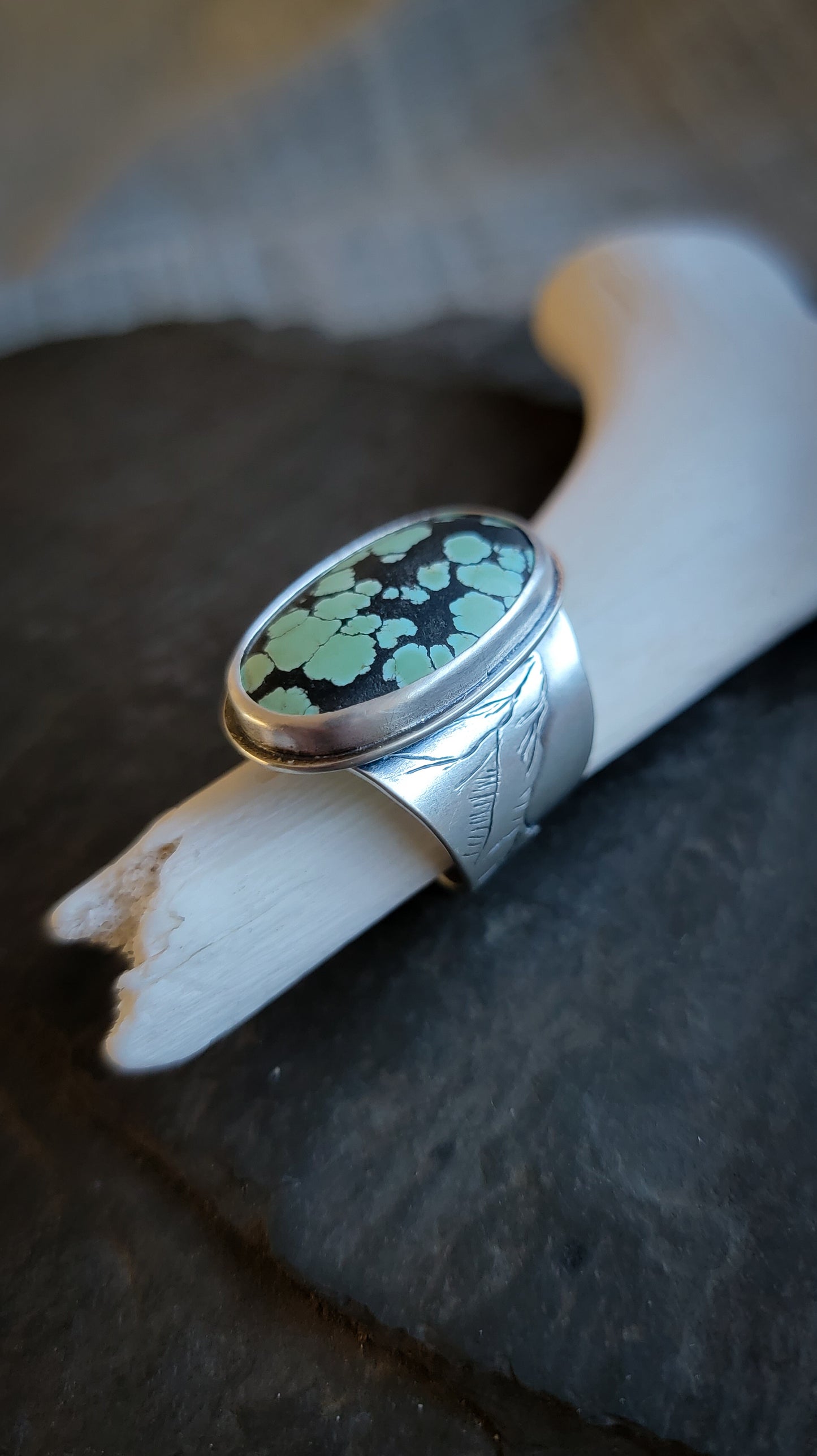 Giraffe Turquoise "Cascades" Ring