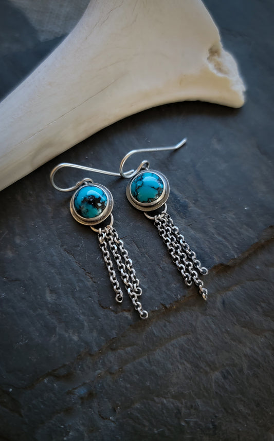 Turquoise Tassel Earrings