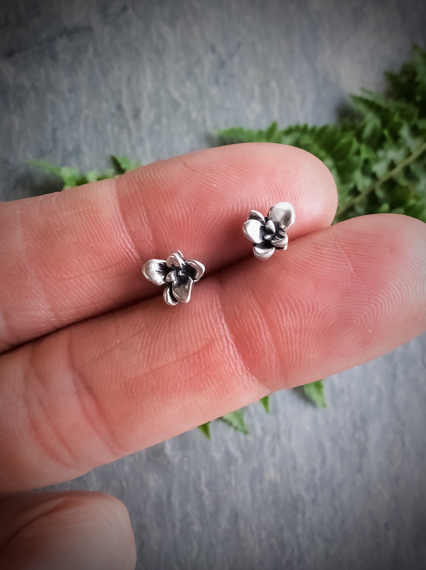Petite Succulent Blossom Stud Earring