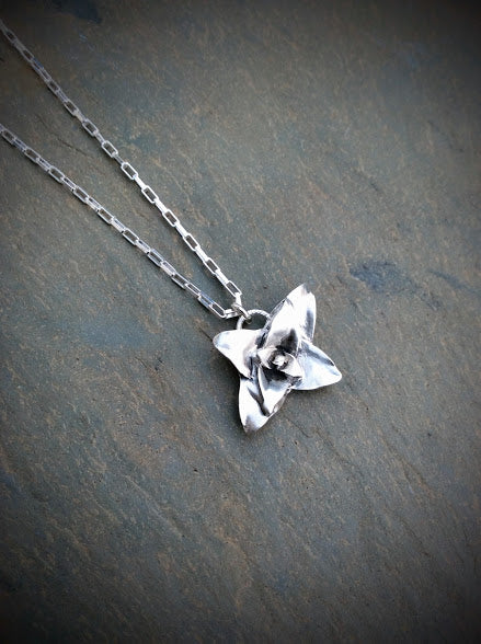 Handmade Silver Succulent Plant Necklace