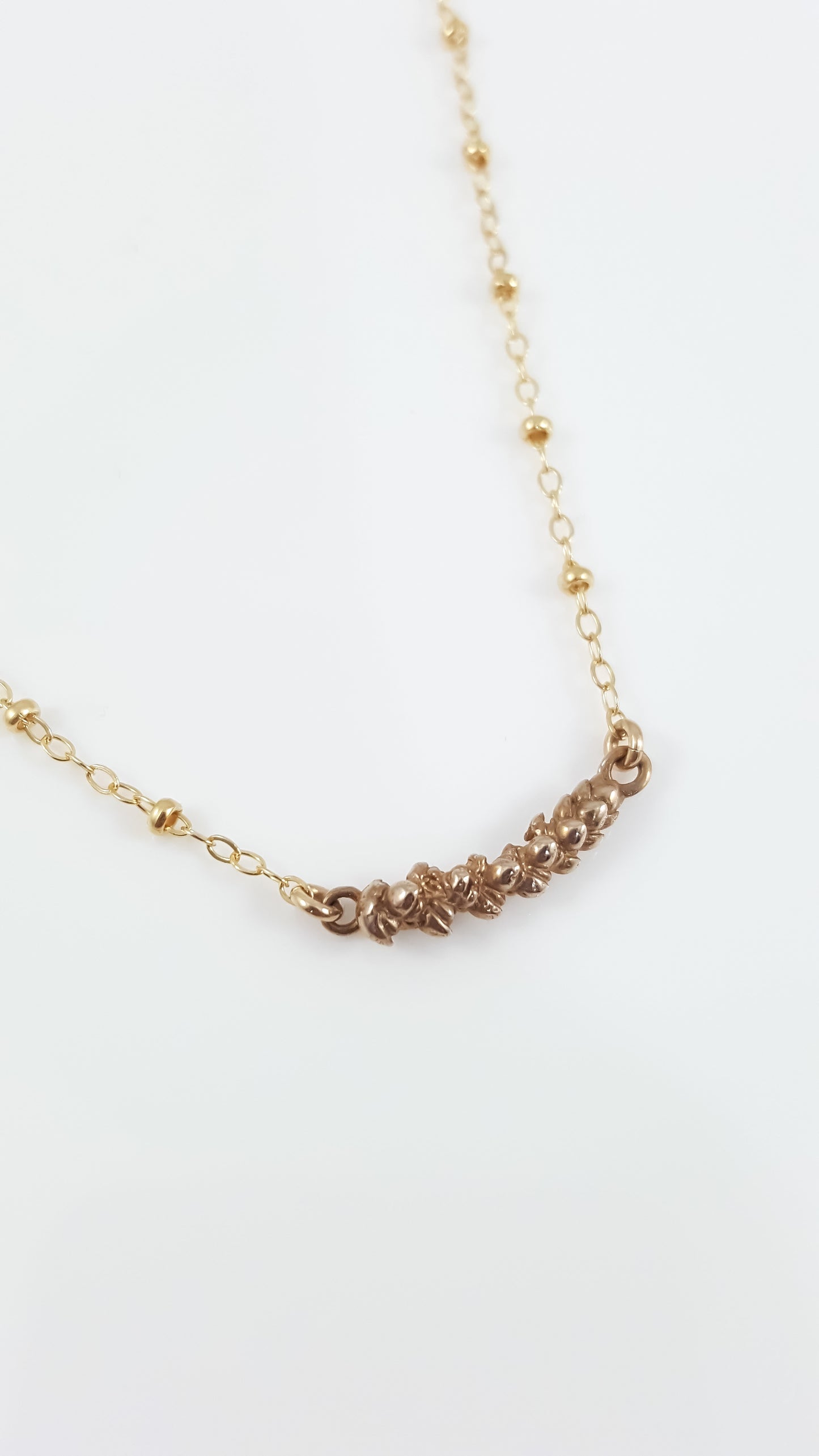 Succulent Pod Bar Necklace    //    Sterling Silver or Bronze & 14K Gold Filled