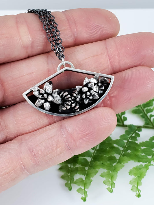 Geometric Terrarium Succulent Necklace