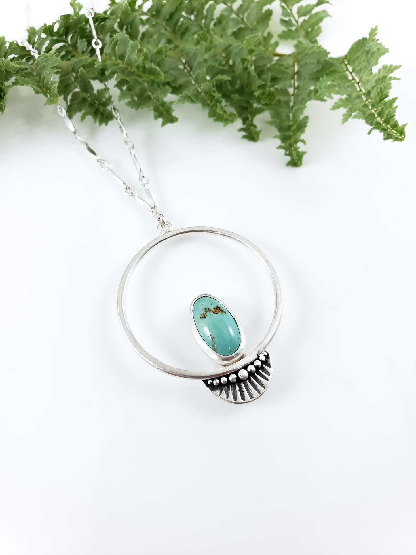 Turquoise Hoop Necklace
