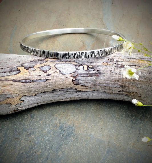 Birch Bark Bangle Bracelet