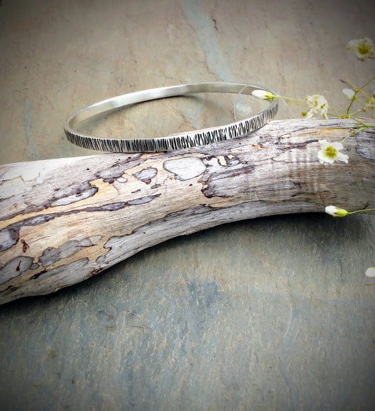Birch Bark Bangle Bracelet