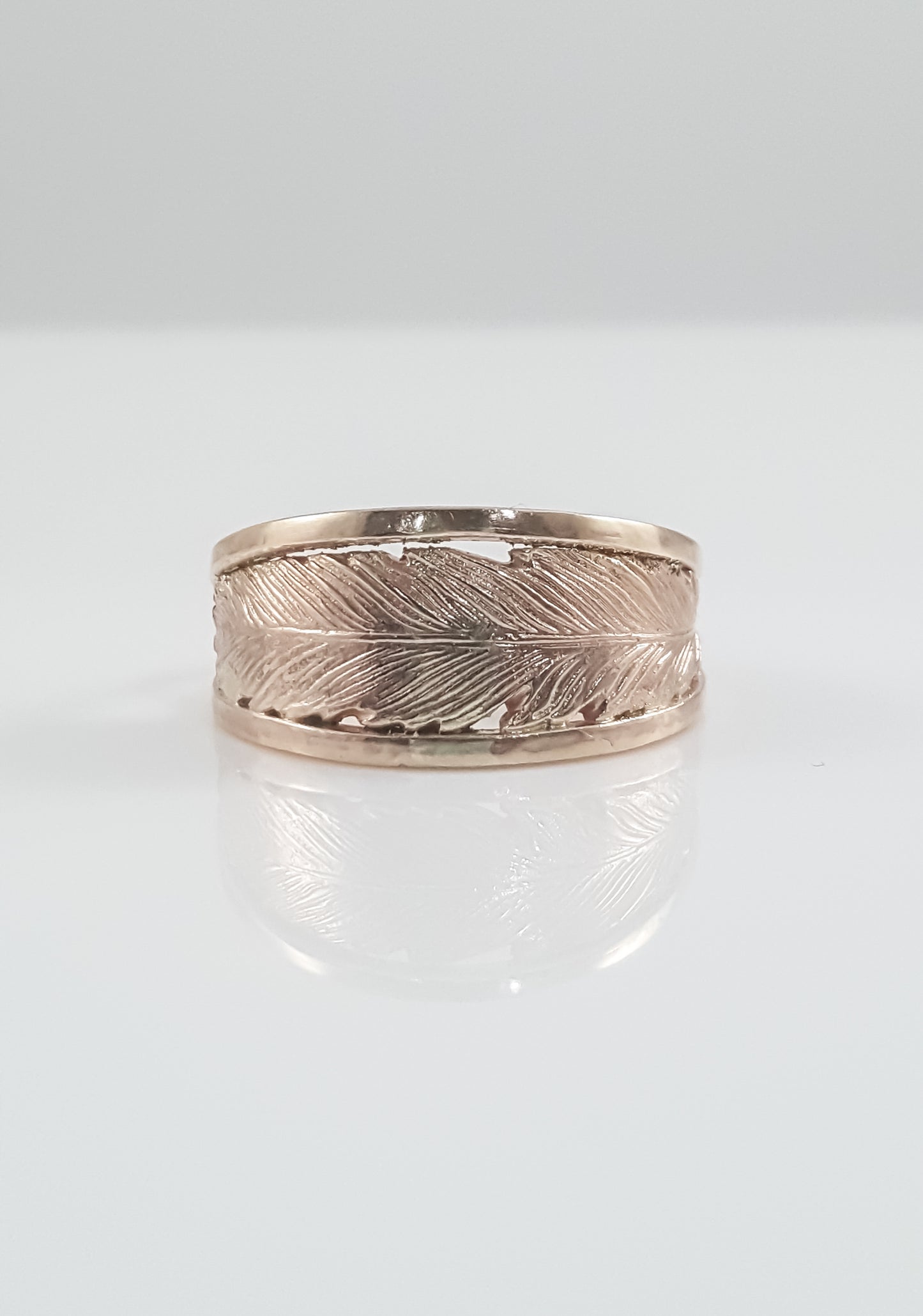 Feather Band Ring - Custom Order